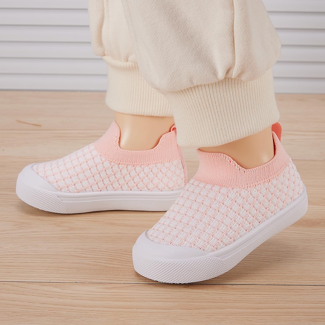 BMCiTYBM Baby Sneakers Girls Boys Lightweight Breathable Mesh First Walkers Shoes 6-24 Months