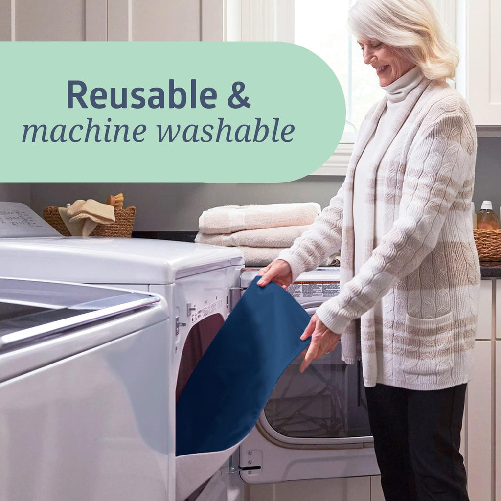 Medline Sofnit 300, Pack of 4 Large Washable Blue Underpads, 34”x 36” for Use as Reusable Pet Pads, Reusable Bed Pads, Great for Dogs, Cats and Bunnies