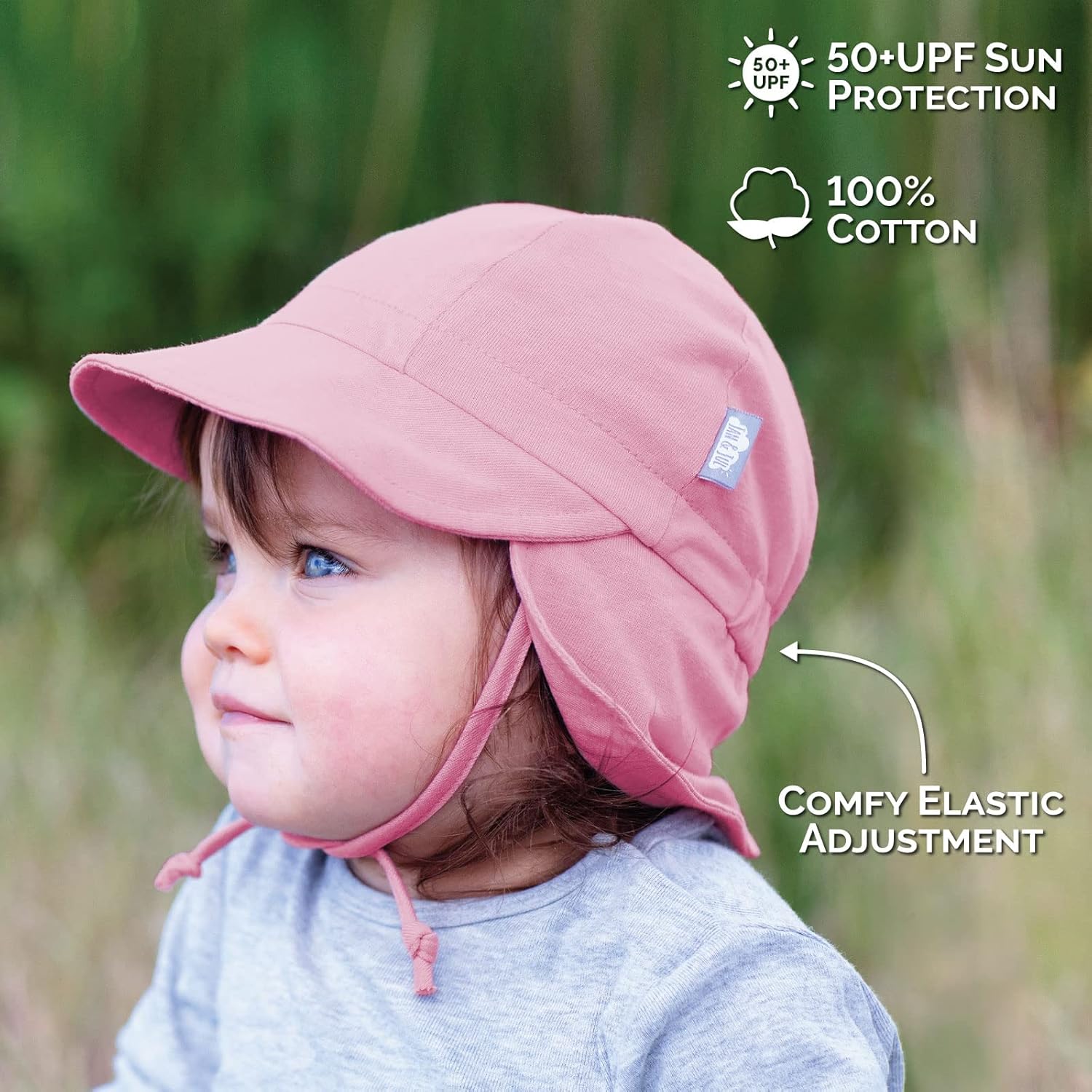 JAN & JUL Sun Soft Baby Cap | Cotton Neck Flap Hat for Littles