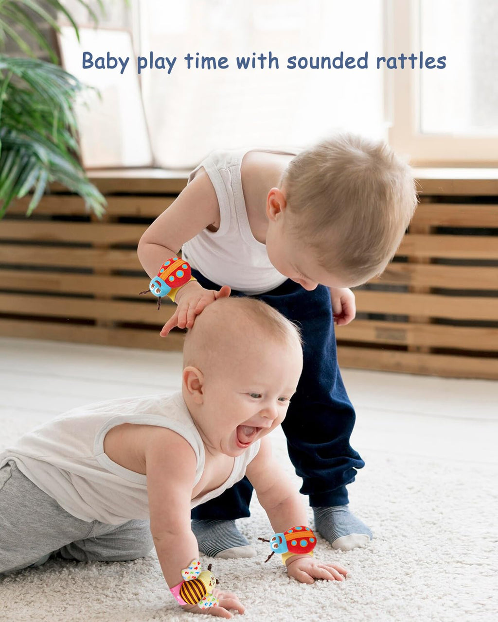 Wrist Rattles Foot Finder Rattle Toy for 3-6 Months Baby, Feet Leg Ankle Socks Arm Hand Bracelet Shaker for 6-9 Months Infant boy & Girl, Gift Set for 0-2 Years Newborn Babies (5 pcs-C)