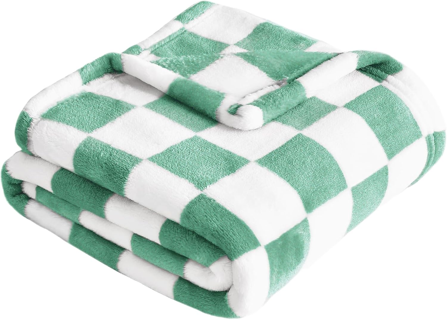 Yurhap Checkered Baby Blanket Fleece Baby Blankets for Boys, Ultra Soft Cozy Fluffy Infant Toddler Newborn Receiving Gifts for Crib Stroller, 30x40 Inch, Jade Green