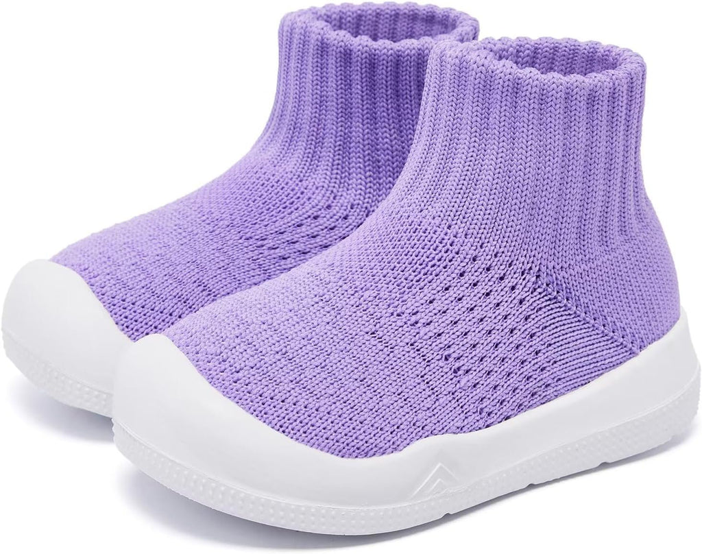 Eashi Baby Boy Girl Non-Skid Indoor Infant Walking Shoes Breathable Warm Elastic Sock Shoes with Memory Sole Protect Toes Outdoor Sneakers