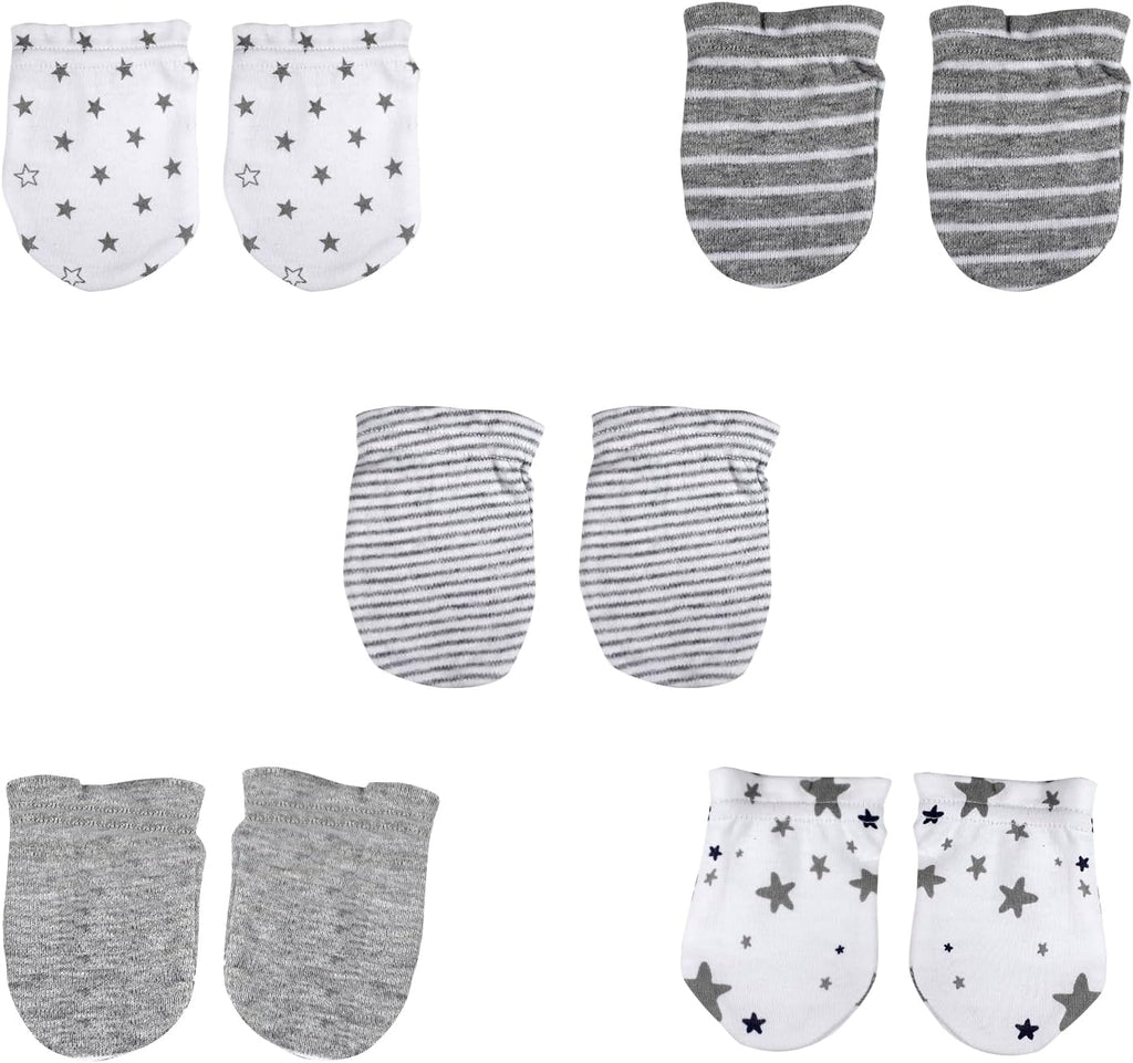 5 Pairs Baby Not Scratch Mittens 0-6 Months New Born Boy Girl Gloves Cute Infant Accessories