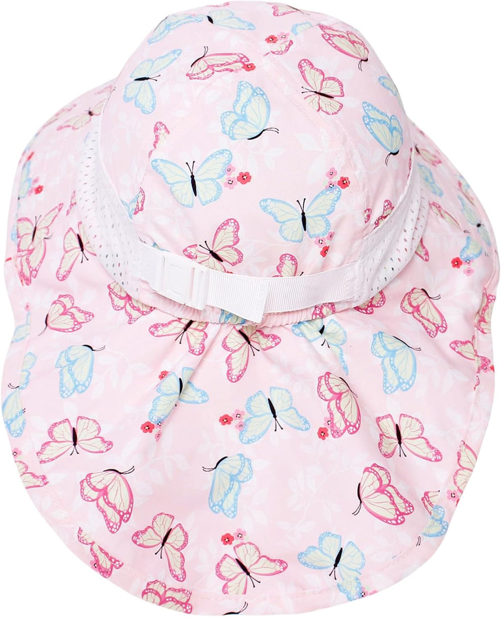 CHUNG Baby Sun Protection Hat Summer Toddler Adjustable UPF 50+ Wide Brim Neck Flap Beach Caps Boys Girls 1-12 Years Kids