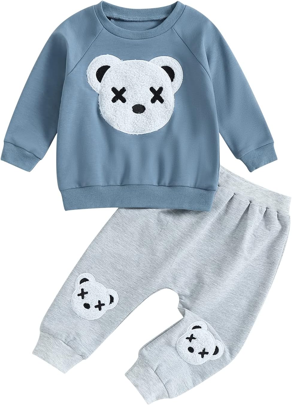 WZTYYDS Toddler Boy Clothes 2T 3T 4T 5T Fall Outfits Baby Pullover & Pants Sets Kids Winter 2Pcs Sweatsuit