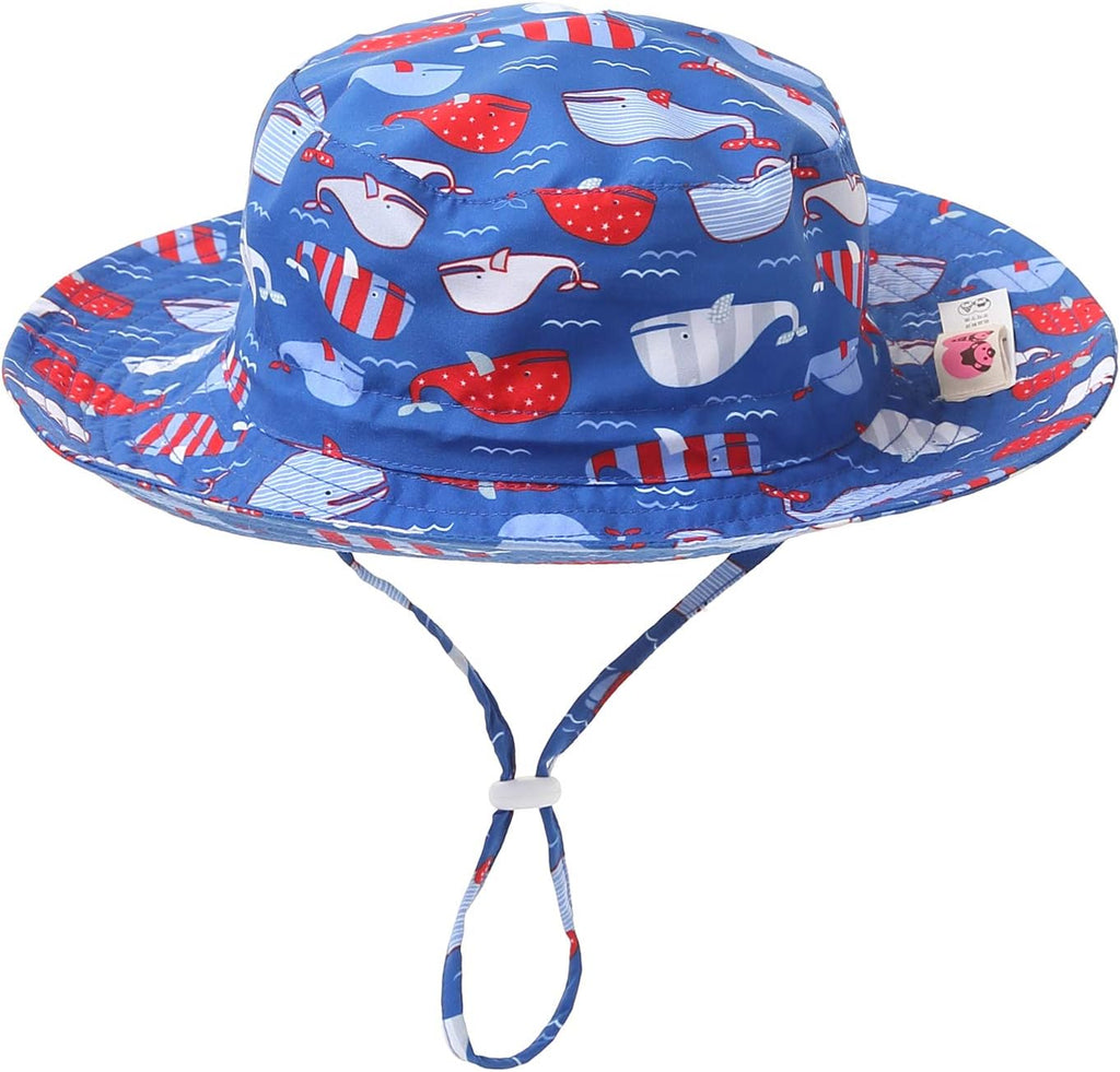 Home Prefer UPF50+ Wide Brim Sun Hat Boys Girls Sun Protection Hat Zoo Beach Swim Safari Bucket Hat for Baby Toddler Kid