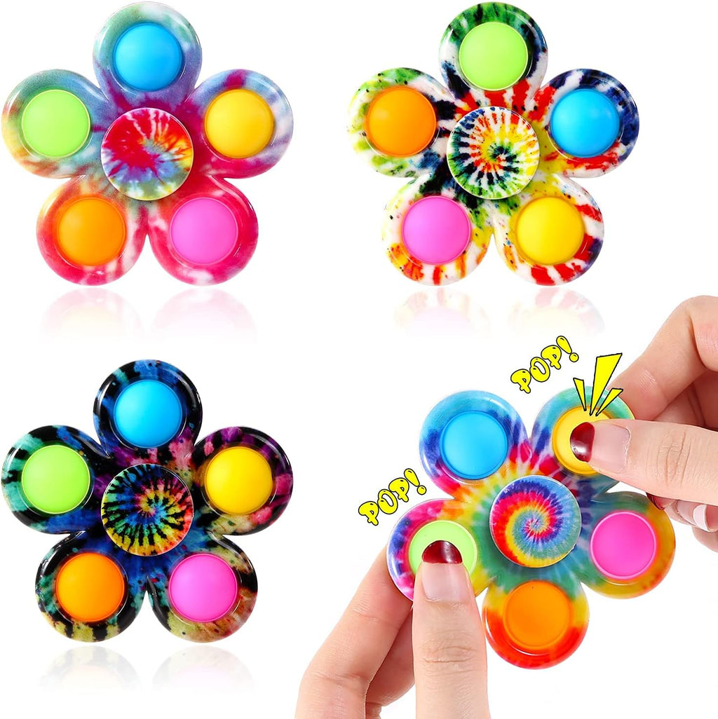Fidget Spinner Bulk 4 Pack, Sensory Fidget Toys for Kids Adults, Fidget Spinners Anxiety Stress Relief, ADHD Autism Products for Girls Boys, Birthday Party Favors Goodie Bag Stuffers Classroom Prizes