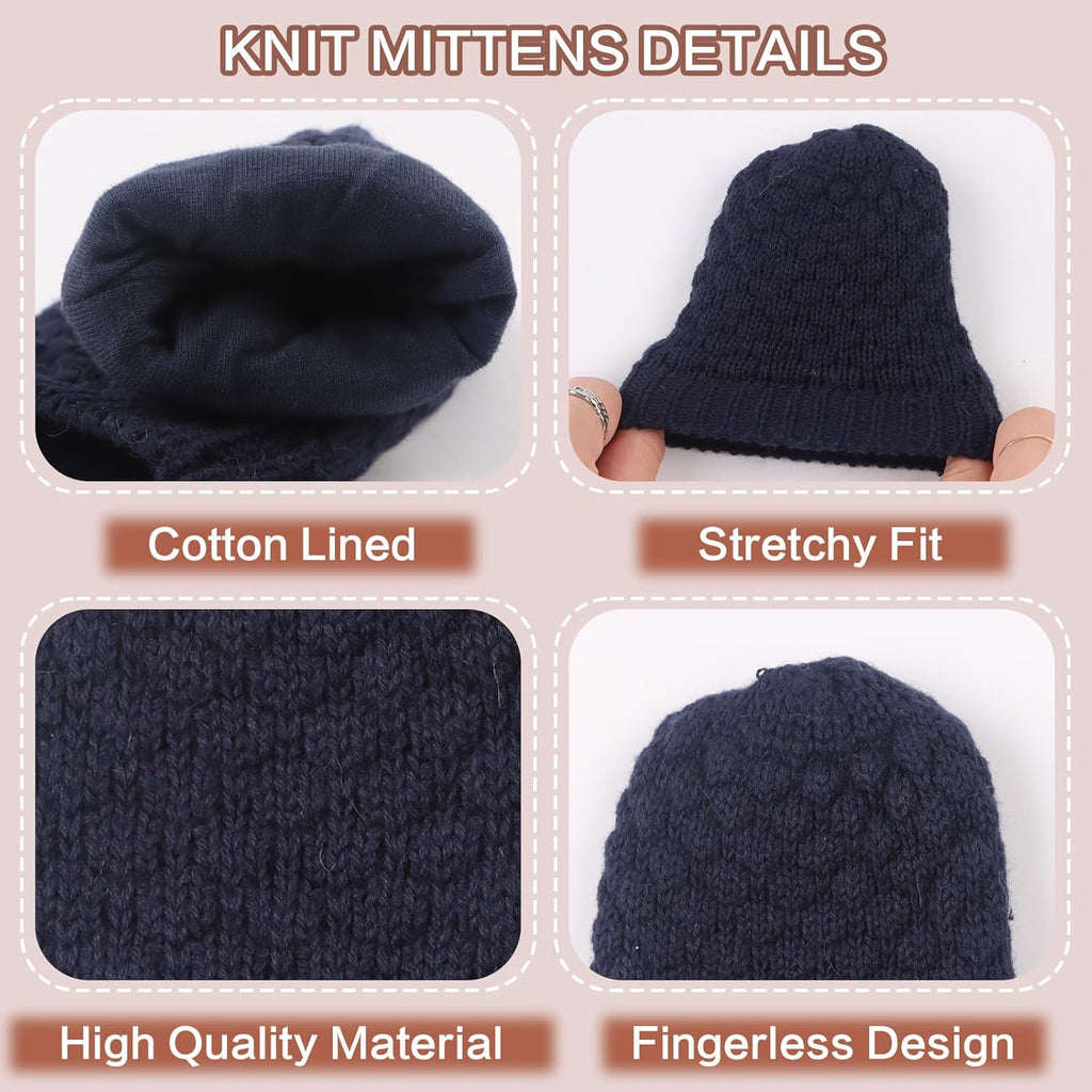 Baby Knit Mittens Toddler Boys Girls Gloves Winter Infant Newborn No Scratch Mitten 0-3 Years