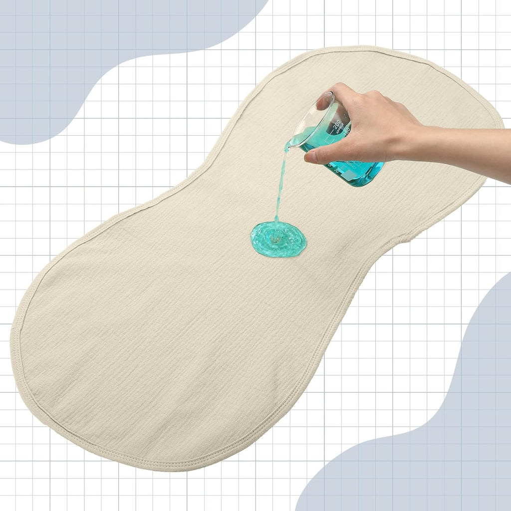 3 Pcs Changing Pad Liners Fits in Peanut Shape Changing Pad Waterproof Diaper Mats Organic Cotton Peanut Mats are Warm on a Baby's Back, Washable Reusable(Elegant Style,Blue)