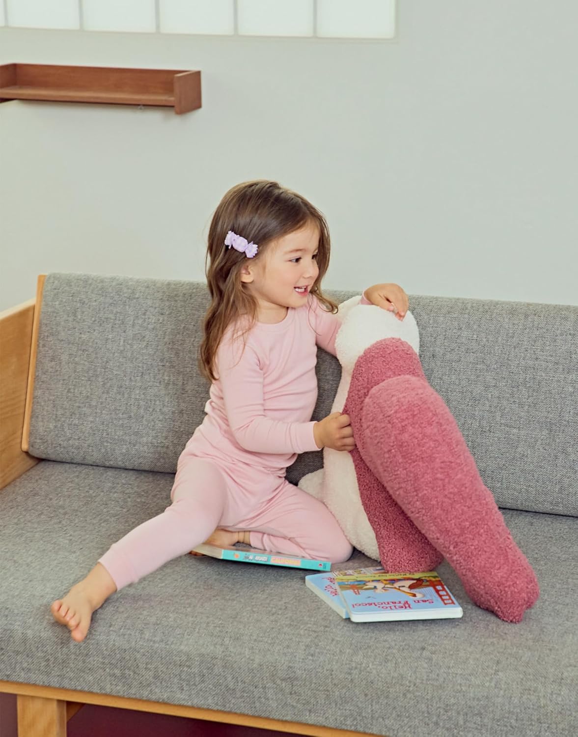 moimoln 6M-8Y Modal Cotton Solid Soft Breathable Baby Toddler Boys Girls Snug fit Pjs Long Sleeve Pajamas Set Sleepwear Daily