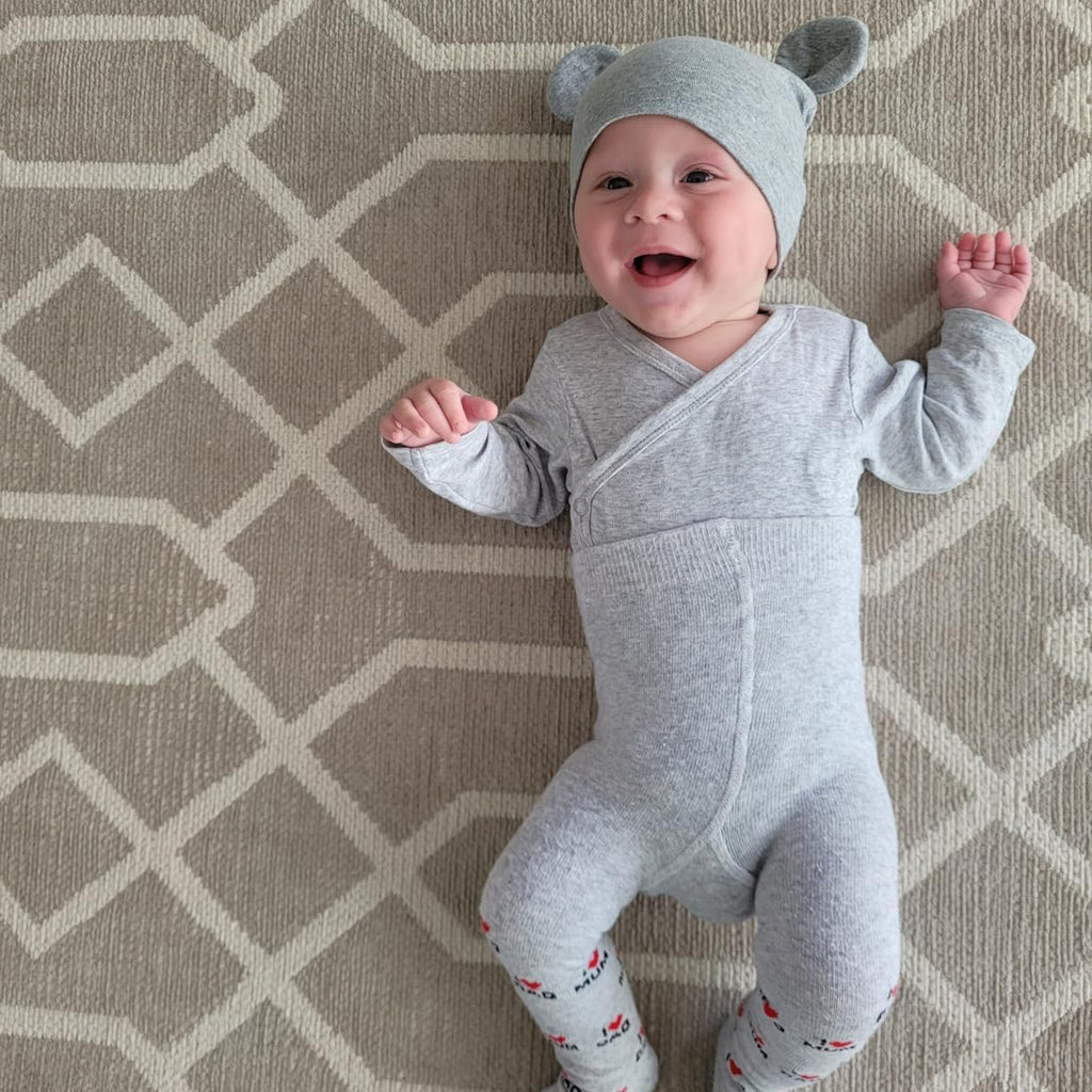 DRESHOW BQUBO 4 Pieces Baby Beanie Newborn Toddler Soft Cute Knit Hat Hospital Hats for Baby Boys Infant Cap Beanies