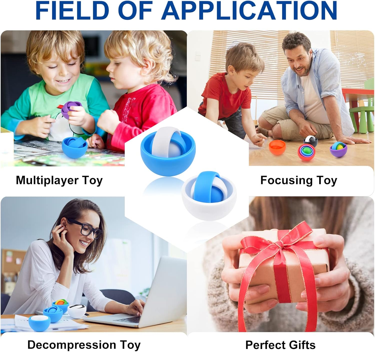 Fidget Toys for Kids, Fidget Gyro for Adults, Gifts for Boys Girls Teens Kids Christmas New Year Valentine's Day, ADHD Autism Stress Relief Finger Toys Classroom