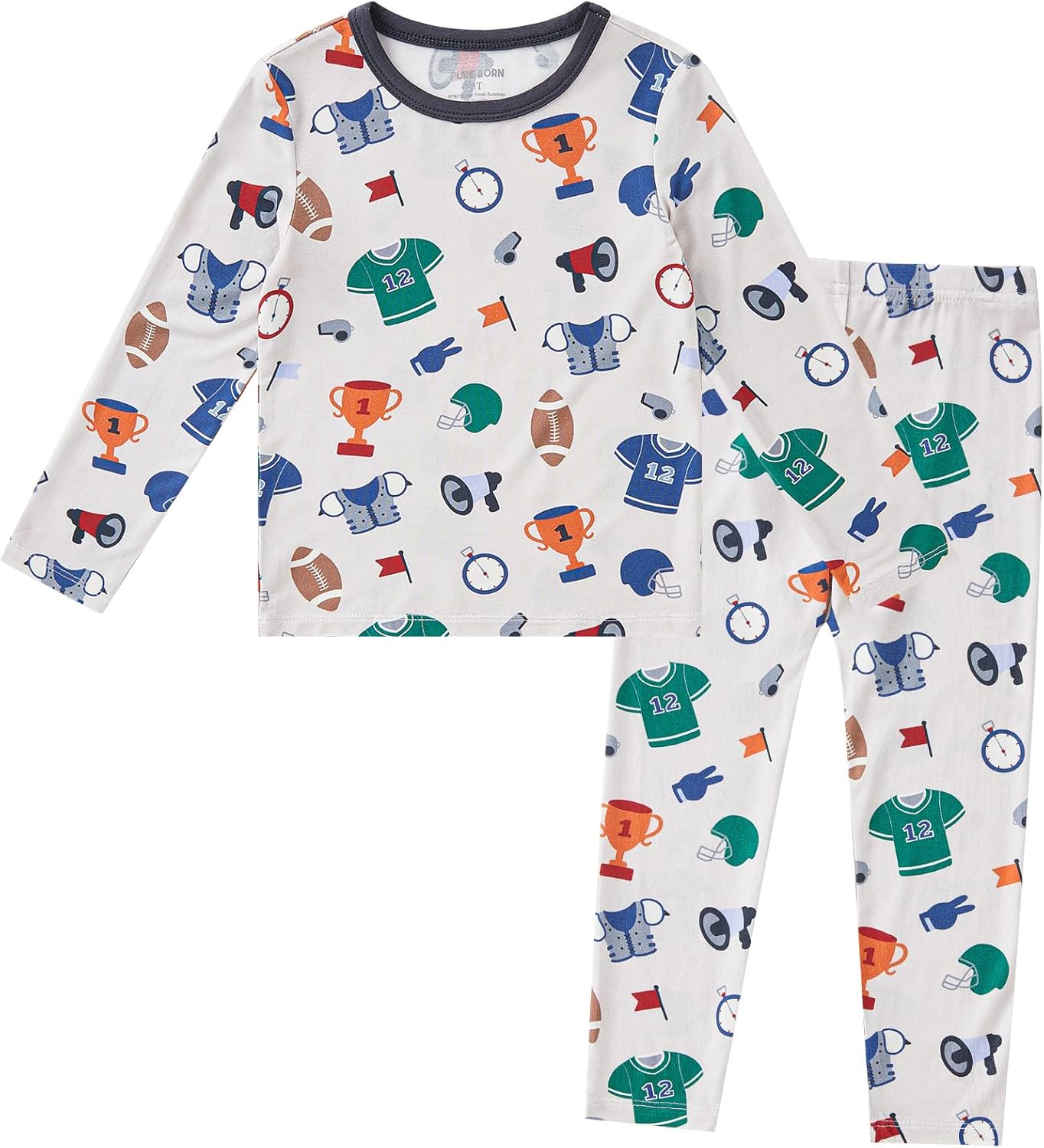 pureborn Baby Viscose From Bamboo Pajamas Set Pjs - Kids Toddler Girl Snug Fit Viscose Sleepwear 2pcs 18M-8Y