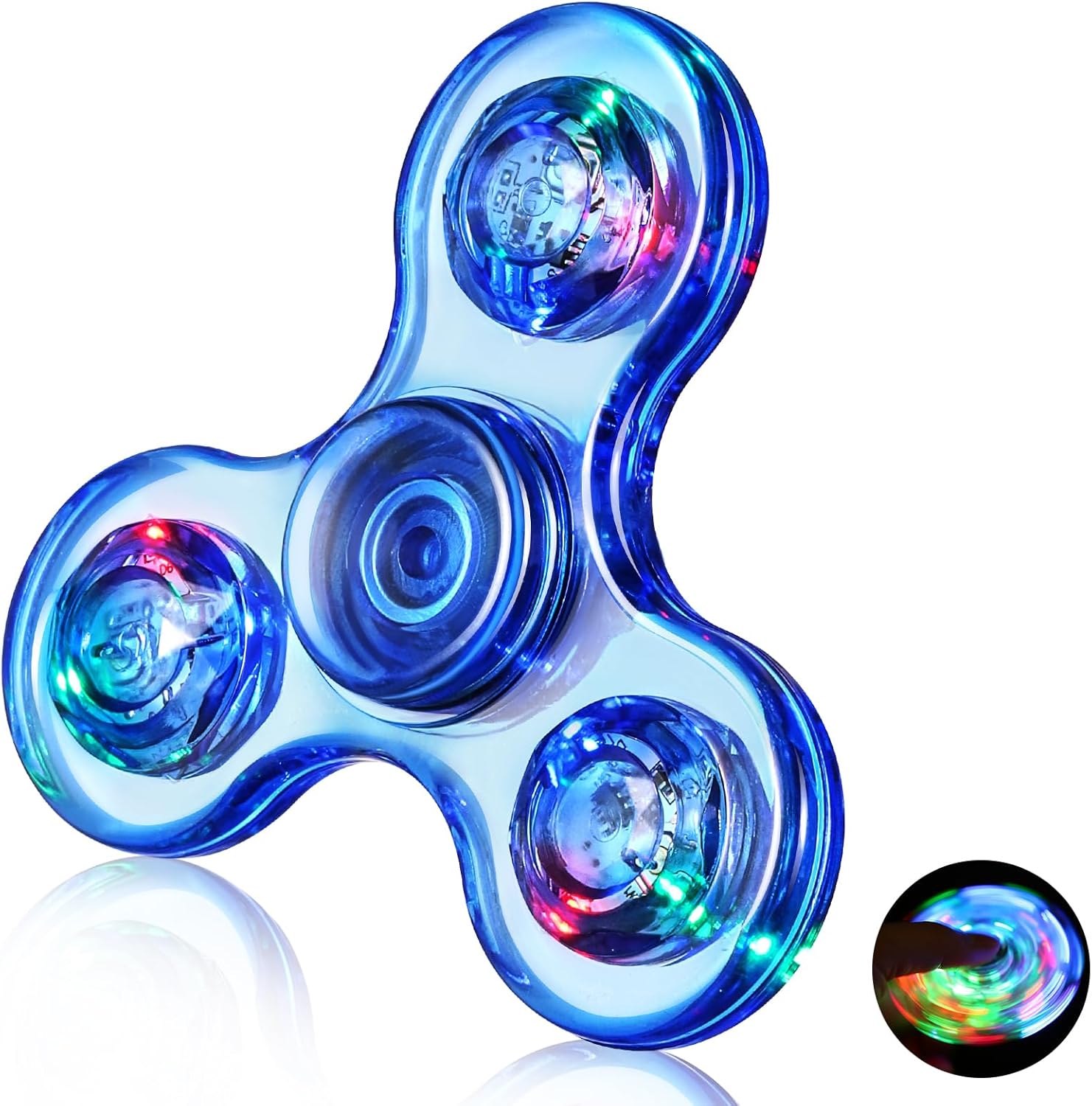 Gigilli Fidget Spinners, LED Light Up Sensory Fidget Toys for Kids, Glow in The Dark Party Favors for Kids 4-8-12, ADHD Anxiety Stress Relief Goodie Bag Stuffers Birthday Classroom Prizes Return Gifts