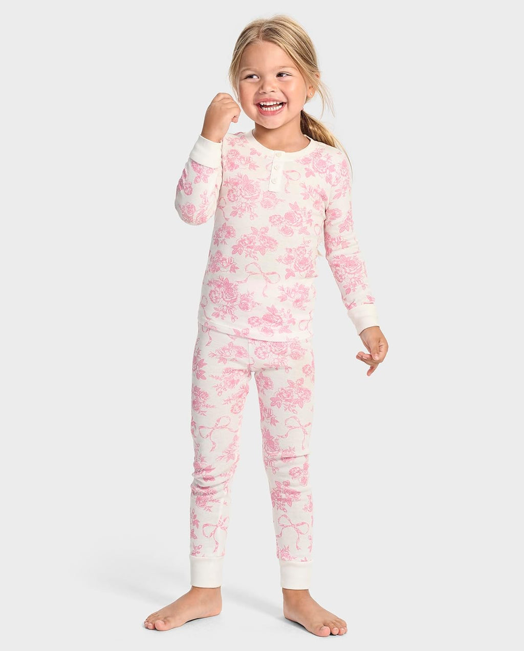 Gymboree Kids' and Toddler 100% Cotton Henley Long Sleeve Top and Pants,gymmies Pajama Set