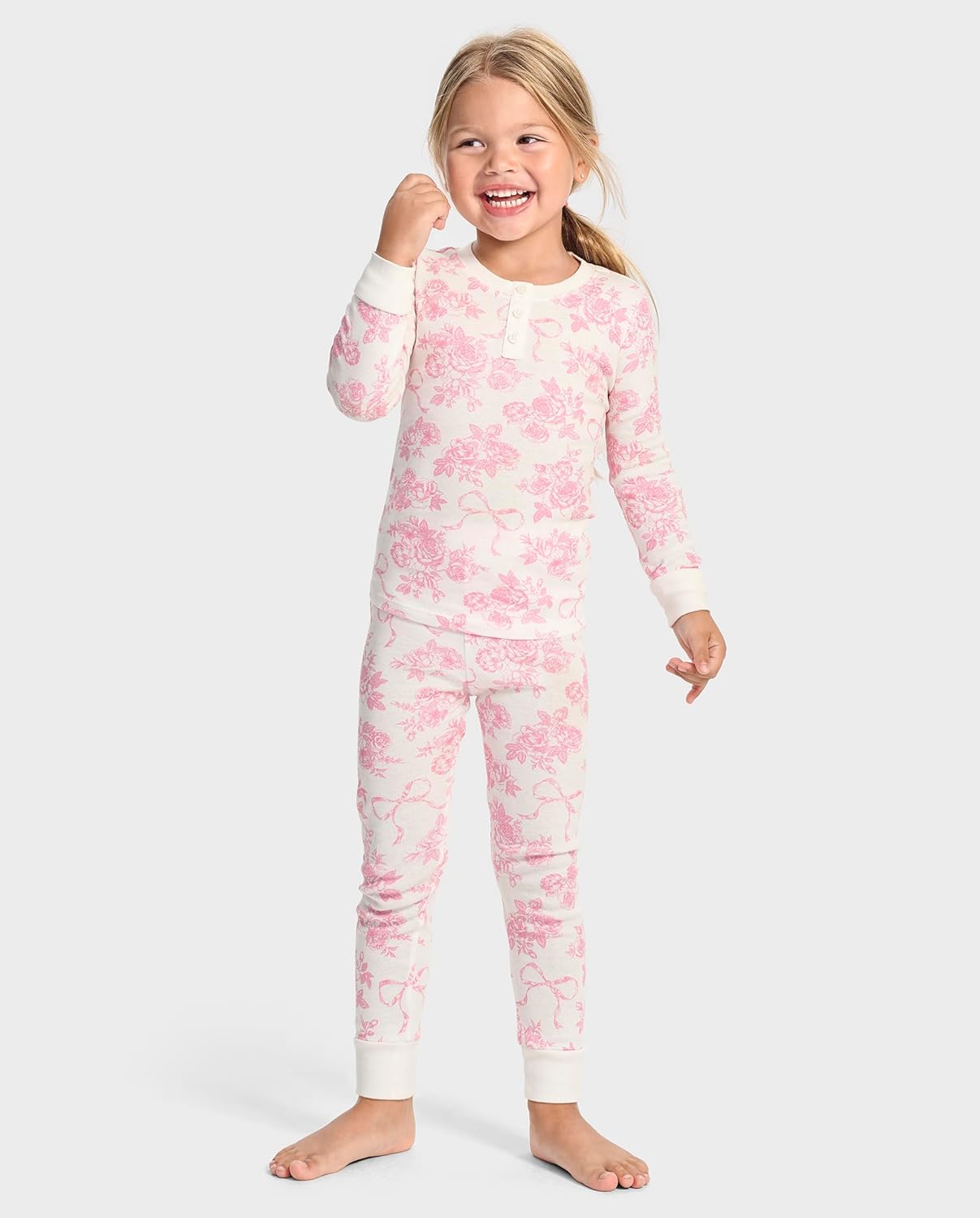 Gymboree Kids' and Toddler 100% Cotton Henley Long Sleeve Top and Pants,gymmies Pajama Set