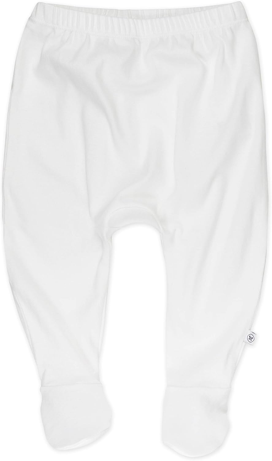 HonestBaby 3-pack Footed Pants Roomy Fit Pull on Bottoms 100% Organic Cotton for Infant Baby Boys, Girls, Unisex