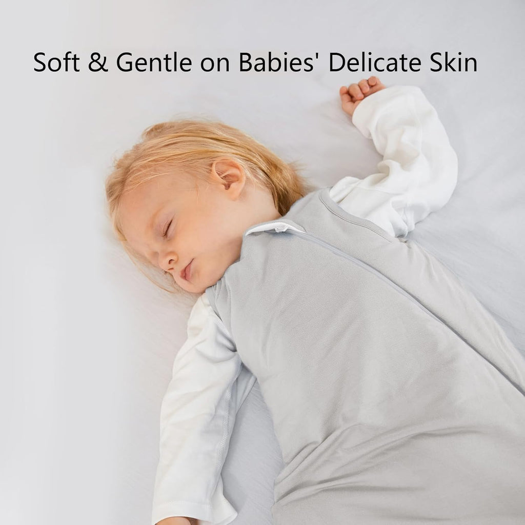 BubblePanda Rayon Made from Bamboo Sleep Sack 12-18 Months 0.5 Tog Soft Lightweight Toddler Sleep Sack 1t for Babies 2-Way Zipper Wearable Blanket Baby 12 Months