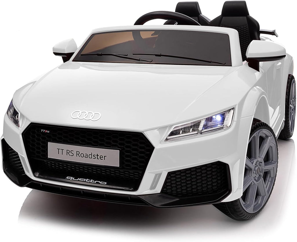 Electric Ride on Car for Kids, Licensed Audi 12V 7Ah Kids Ride-on Toy for Toddlers 3-5 Year Old Girls with Remote - White
