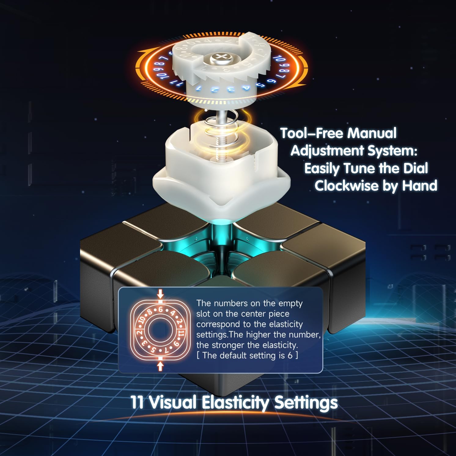 Full Size 56mm Magnetic Speed Cube Stickerless 3x3 Easy Turning and Smooth Play Durable Puzzle Cube Toy for Kids and Adults