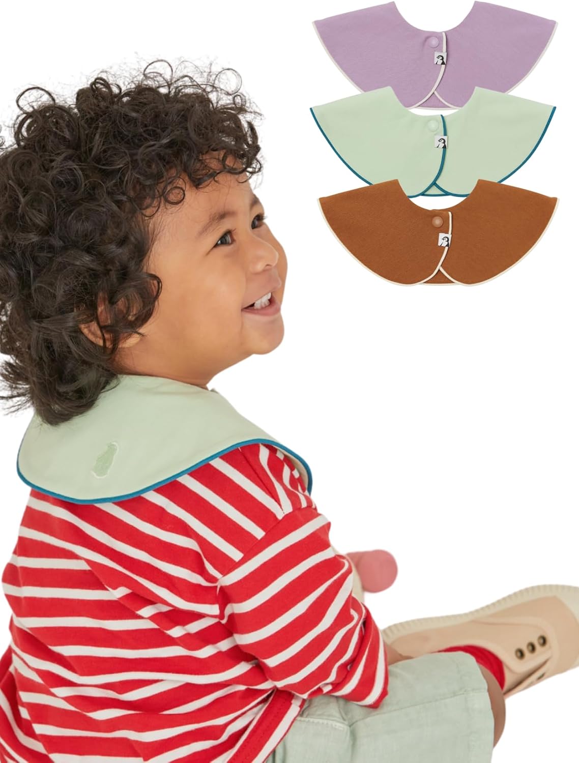 Konny Baby Bibs 5-Pack, 360 ° Rotate, Soft and Absorbent Bandana Drooling for Boys Girls baby Essentials