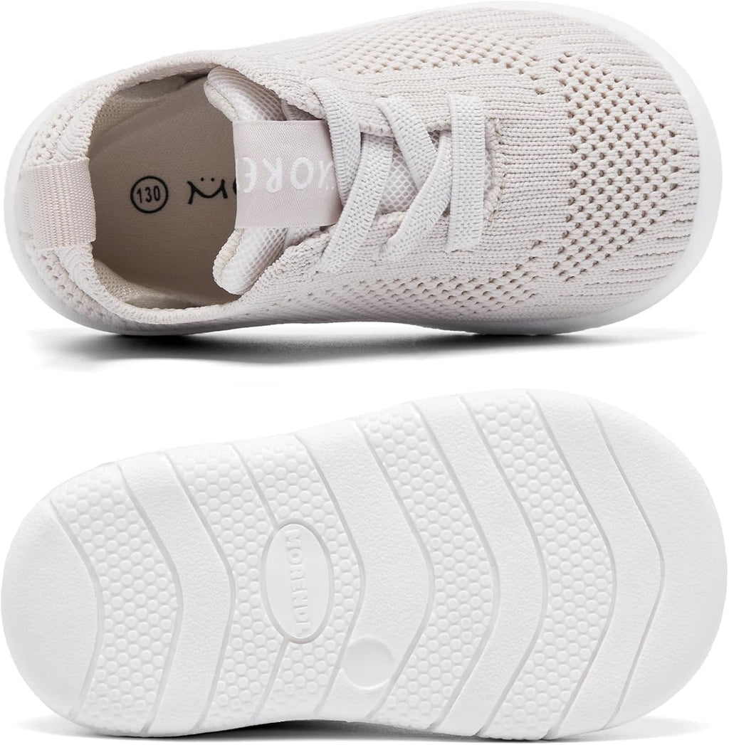 MORENDL Toddler Shoes Baby Walking Sock Shoes Infant Sneakers 0-4 Years Boy Girl Barefoot Tennis Shoe Non-Slip Brethable