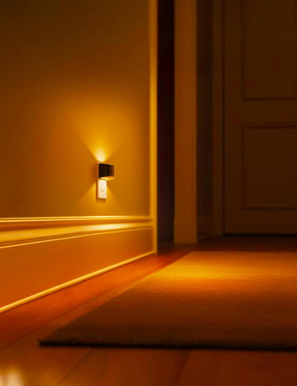 L LOHAS LED Night Light 2 Pack, Night Lights Plug into Wall, Dusk to Dawn Sensor Nightlight, 3 Level Brightness Adjustable, 1600K Amber Light