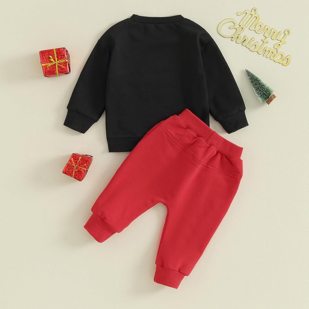 Baby Boy Clothes Fall 6 12 18 24 Months Football Long Sleeve Pullover Tops & Pant Sets Toddler Winter Outfits