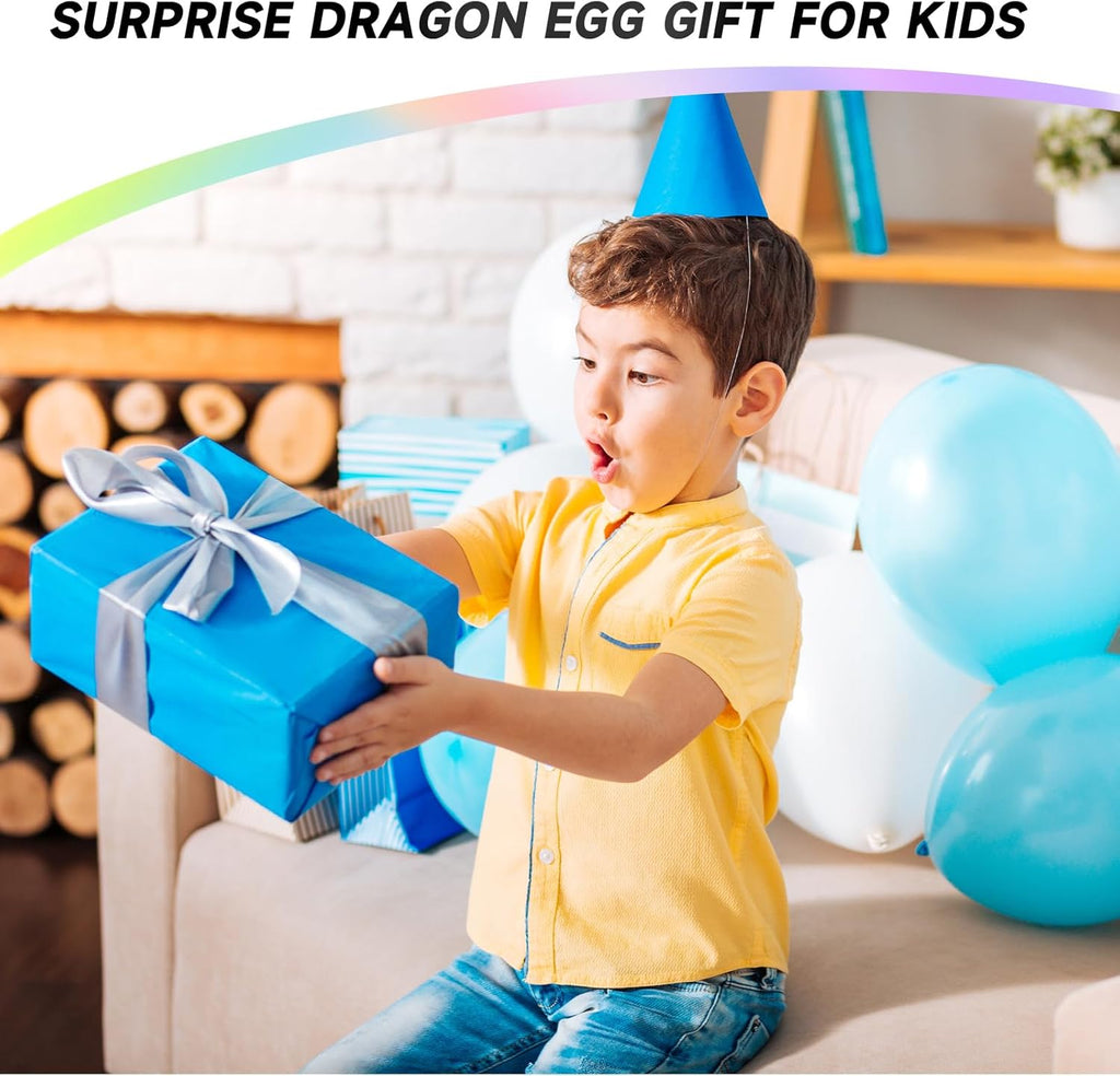 3D Printed Dragon Egg,Dragon Eggs with Dragon Inside,Crystal Dragon Fidget Toys,Full Articulated Dragon Dragon in Egg,Adults Fidget Toys for Autism ADHD (Random Candy Colors)