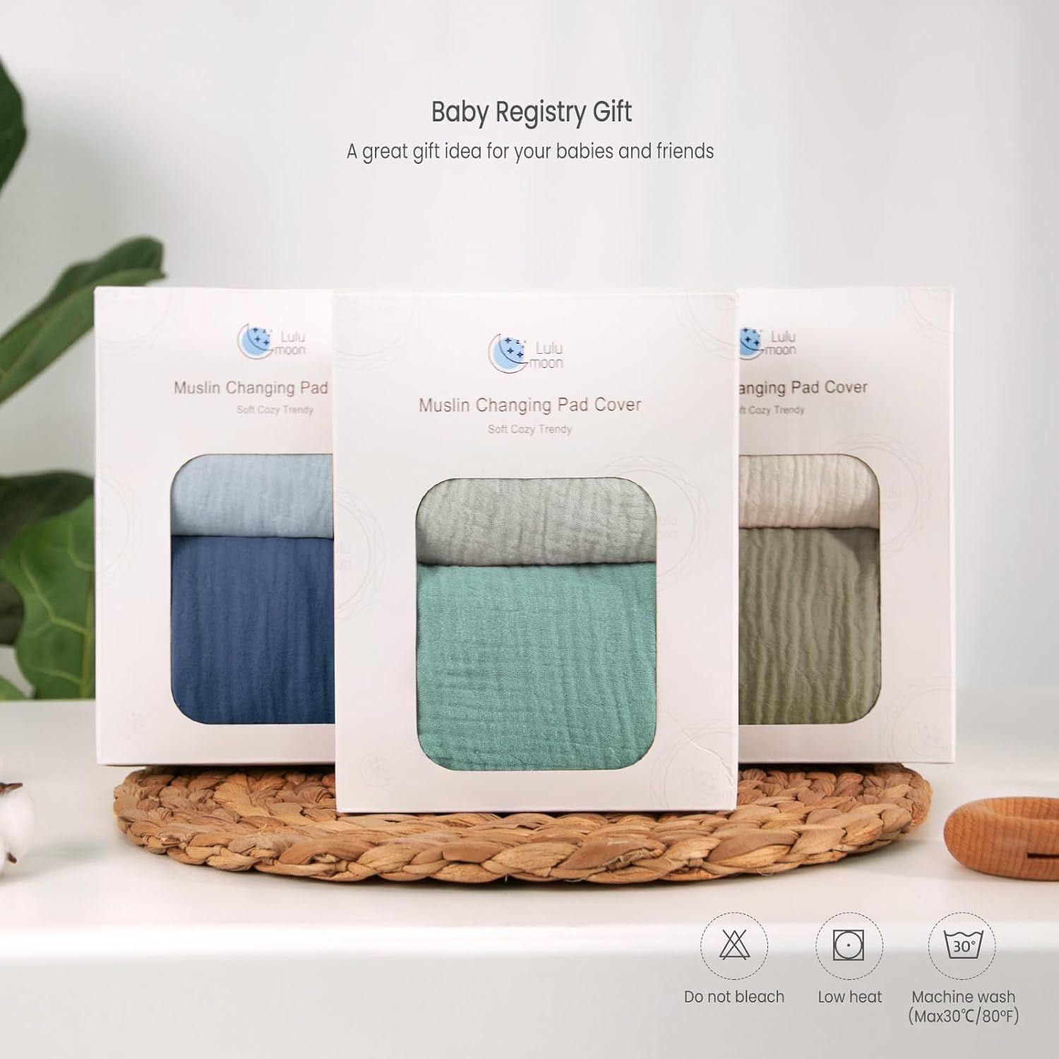 lulumoon Baby Changing Pad Cover: Muslin Diaper Changing Table Pad Cover - Changing Pad Sheets for Girls Boys