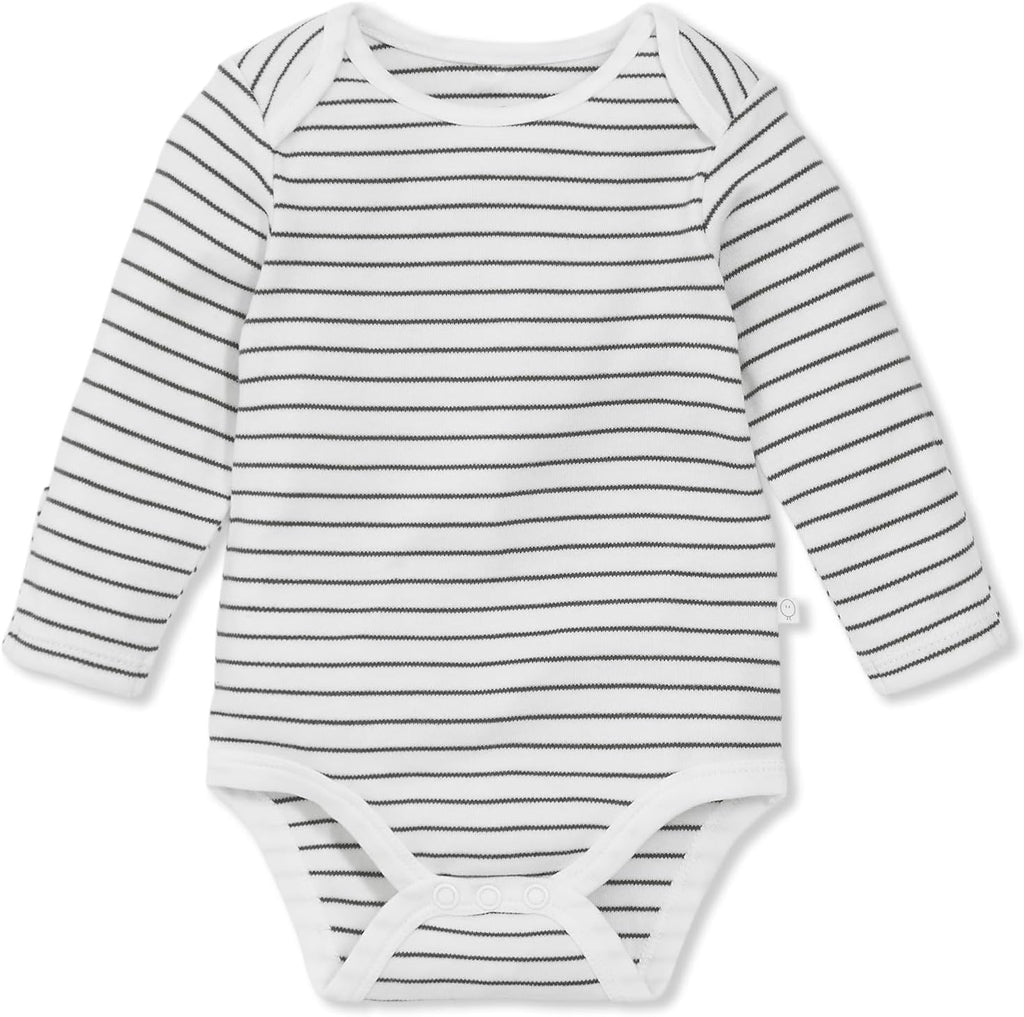 MORI Baby Supreme Comfort Long Sleeve Bodysuit for Boys and Girls - Unisex Romper with Envelope Neck and Nickel Free Popper