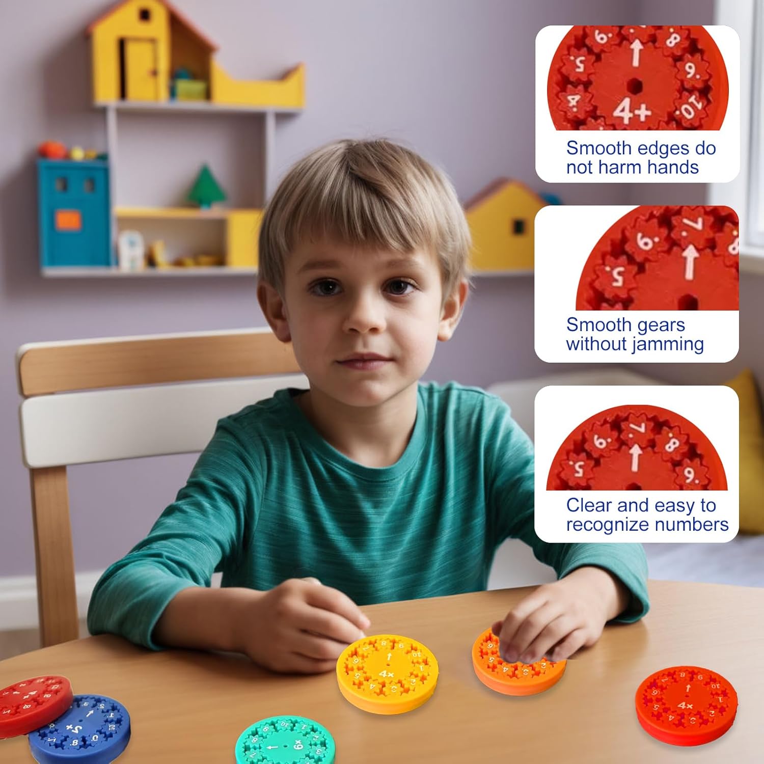 Math Fact Fidget Spinners, Math Facts Fidget Spinners, Number Fidget Toy, Learning & Education Toys for Kids, Counting Toys for Home & School, Learning & Education Fidget Spinners