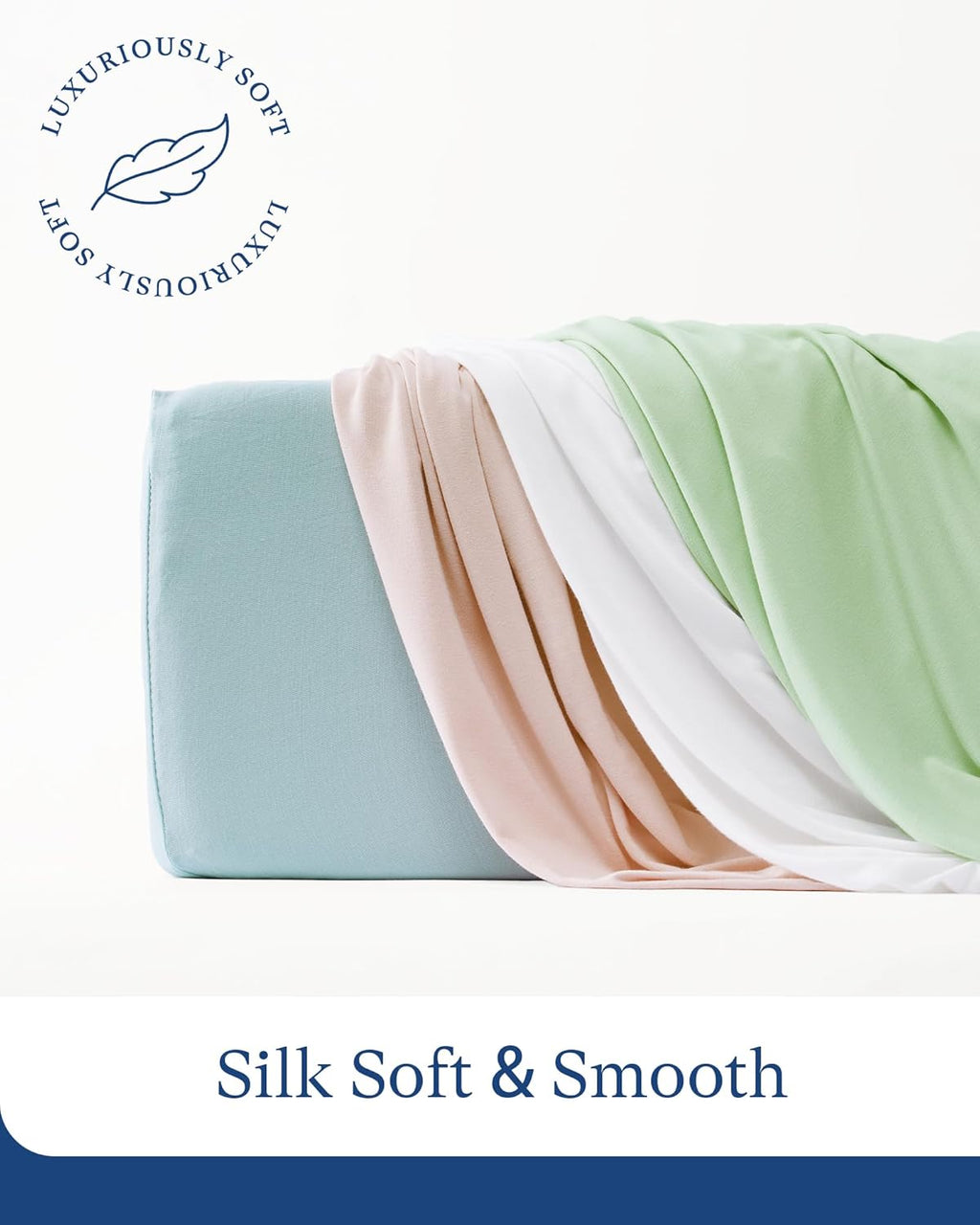 Supersoft Pack N Play Sheets, Premium Bamboo Viscose Mini Crib Sheets, 5'' Deep Pocket 2-Pack