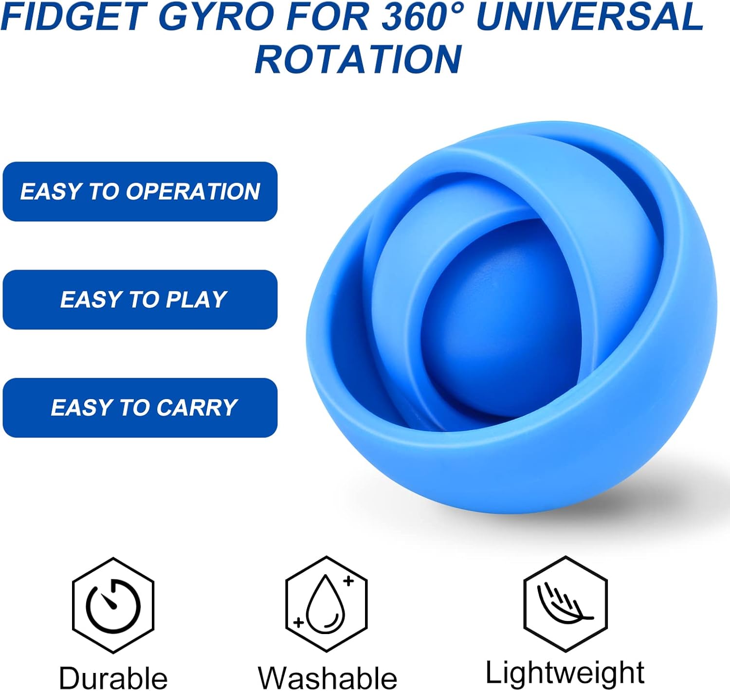 Fidget Toys for Kids, Fidget Gyro for Adults, Gifts for Boys Girls Teens Kids Christmas New Year Valentine's Day, ADHD Autism Stress Relief Finger Toys Classroom