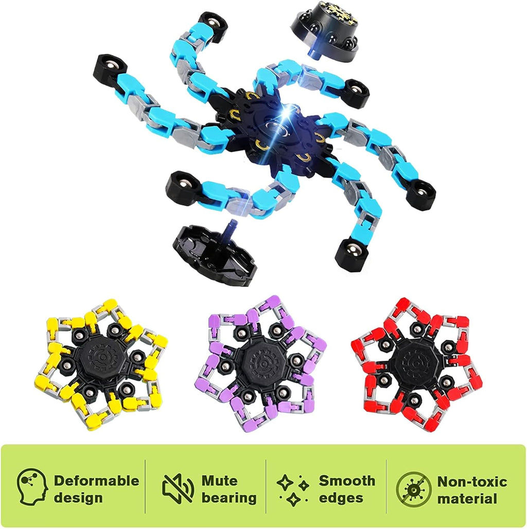 12 Pcs Fidget Spinners Toys, Transformable Creative Mechanical Gyro Toy Stress Relief Toy Fidget Toy for Kids and Adults
