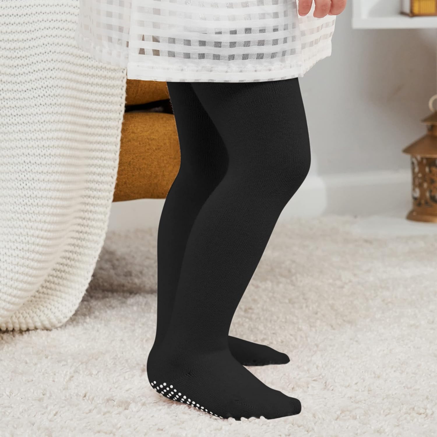 American Trends Baby Tights Non Slip Skid Baby Girl Tight Toddler Stocking Pants Cable Knit Infant Leggings