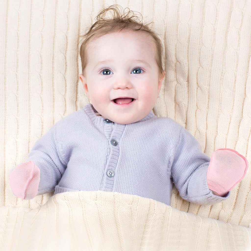 9 Pairs Newborn Baby Boys Girls Mittens 0-6 Months Infant Toddler Mittens No Scratch Solid Color Gloves