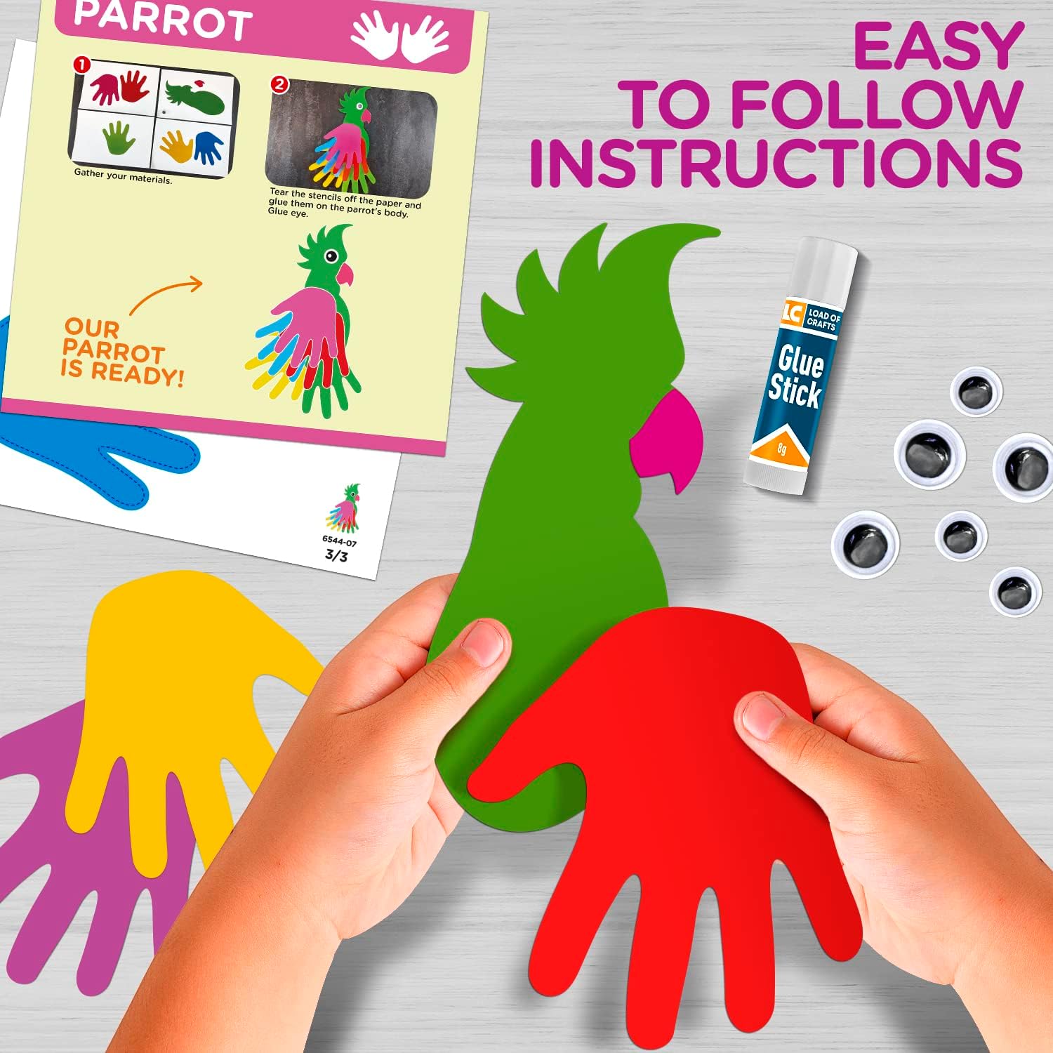 Arts and Crafts Kit for Toddlers Ages 3+ Years. Easy Animal Crafting for Kids