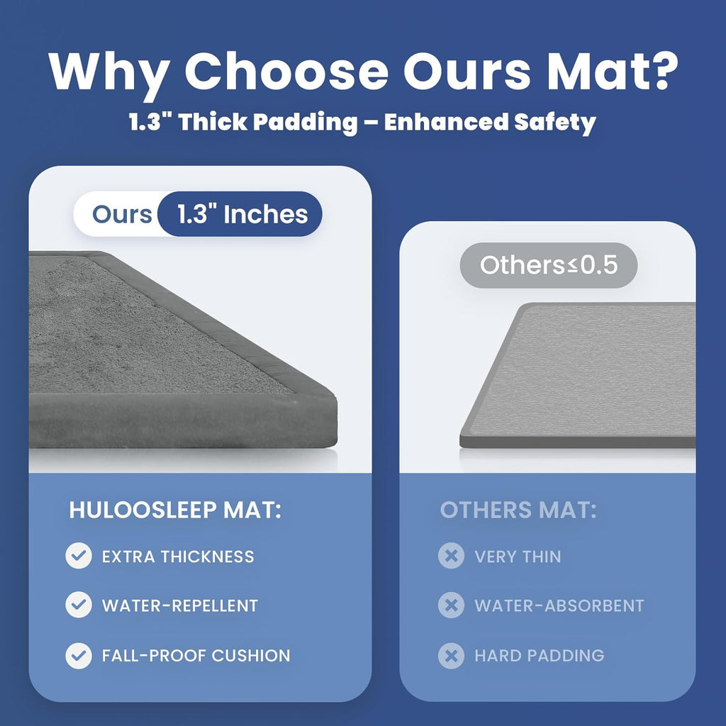 Baby Play Mat for Floor,1.3" Thick Memory Foam Tummy Time Mats,79"×118" Extra Large Non Slip Crawling Mat for Toddlers,Infants,Kids,Yoga Mat,Tatami Style for Living Room(Dark Gray)