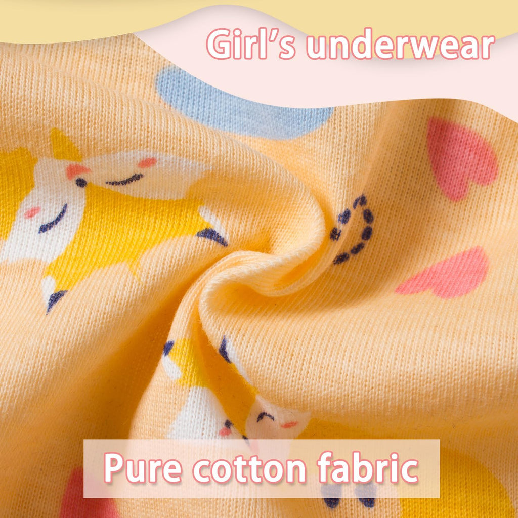 Finihen Girls Cotton Underwear Toddler Girls Panties Kids Briefs Multipacks.