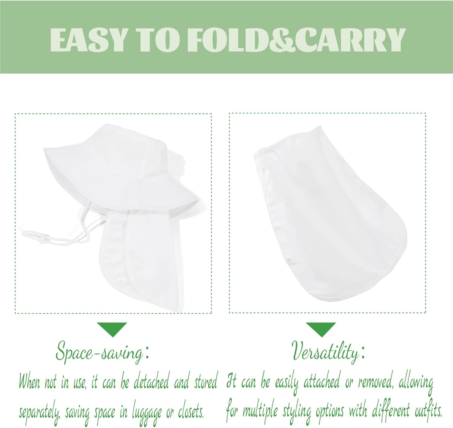 Baby Sun Hat Toddler Bucket Hats with Removable Neck Flap for Boys Girls Kids with Wide Brim Summer Beach UPF 50+