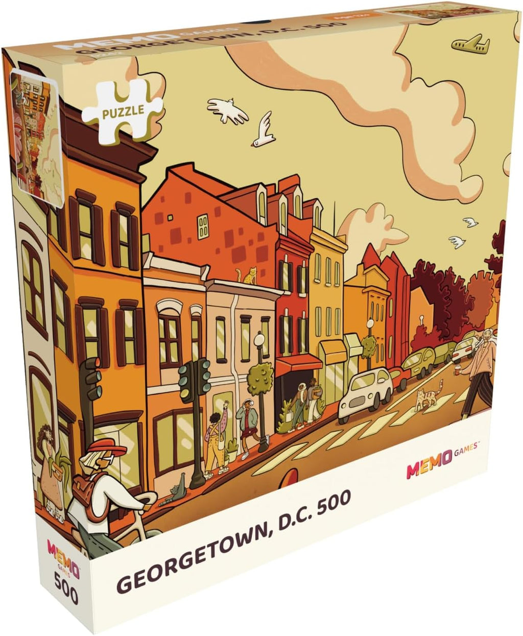 500 Piece Jigsaw Puzzle – Georgetown – Washington, D.C. – 15.8 x 19.7 inches – Premium Quality Printed Cardboard – Numbered Pieces – Suitable for Ages 14+