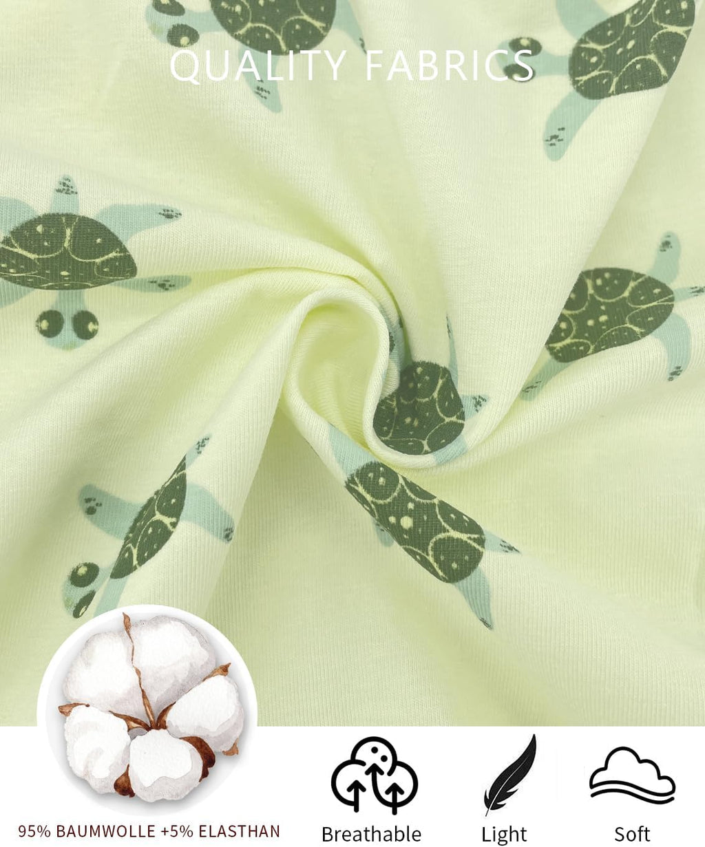 Jimonda Baby Rompers Cotton Baby Boys Baby Girls Short Sleeve Sleepers Pjs Two Way Zipper One-piece Neutral Sleep and Play