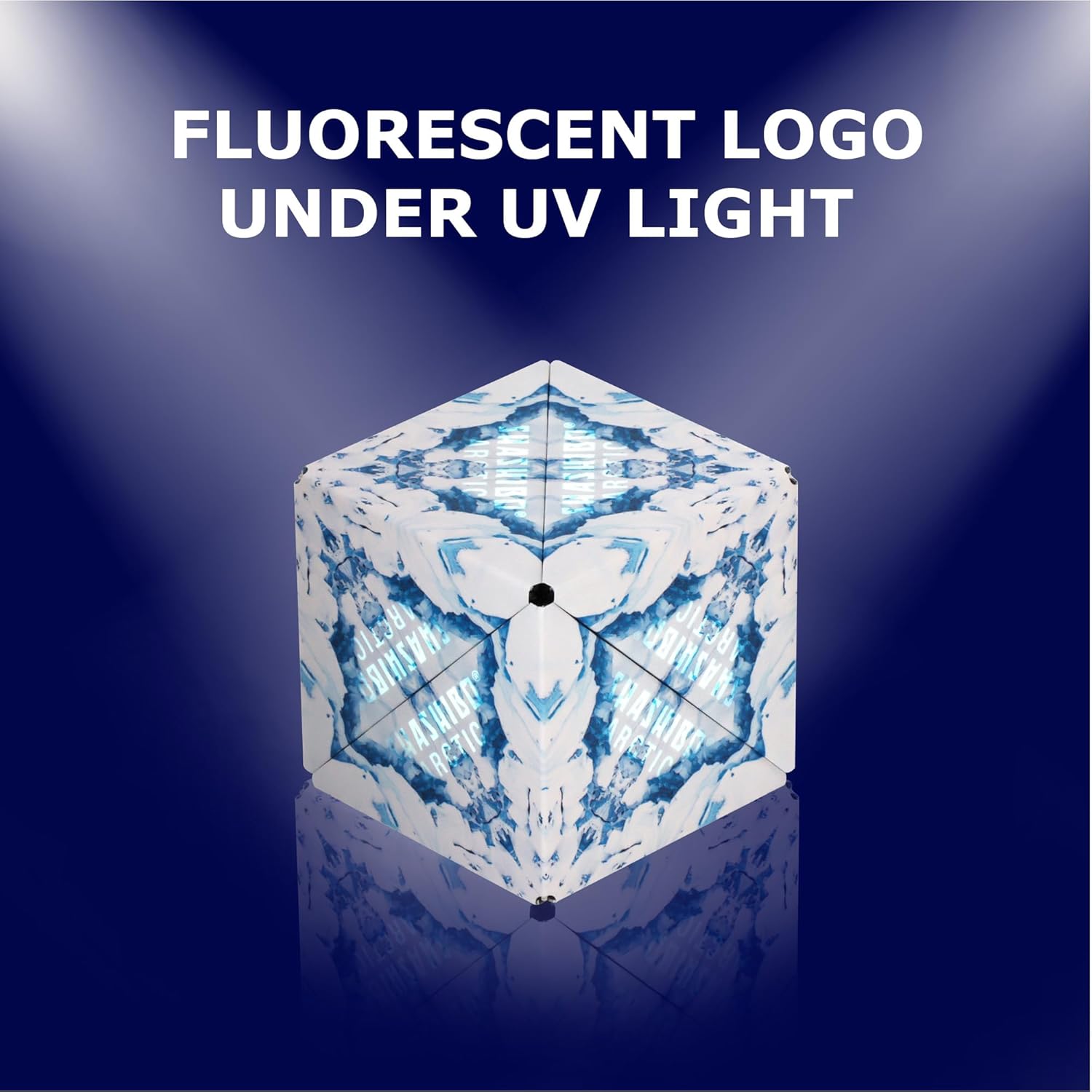 SHASHIBO Shape Shifting Box - Award-Winning, Patented Fidget Cube w/ 36 Rare Earth Magnets - Transforms Into Over 70 Shapes, Download Fun in Motion Toys Mobile App (Wild Series - Arctic)