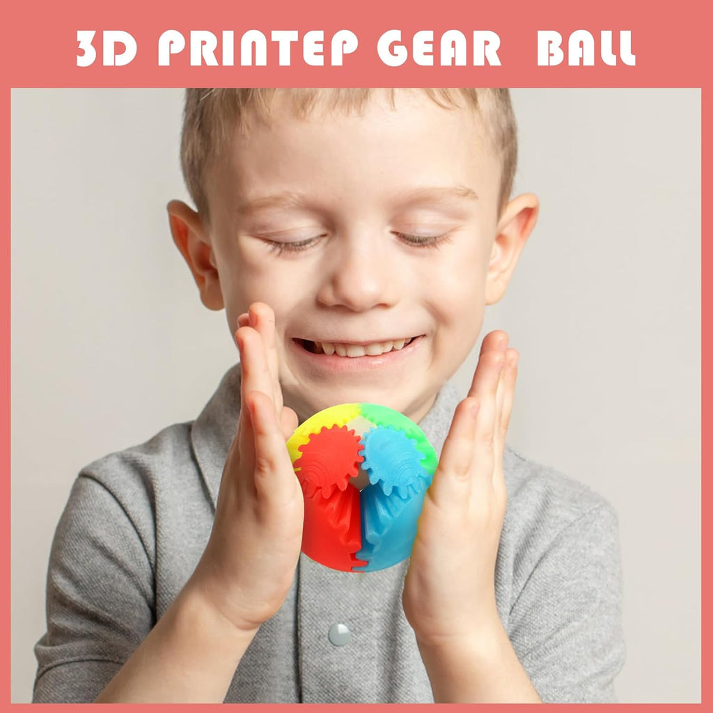MerryXD Gear Ball Fidget Toy,GearSphere Desk 3D Printed Perfect for Stress and Anxiety Relaxing Fidget Toy Gear Fidget Sphere Activity Gear Ball for Adults Grow in The Dark