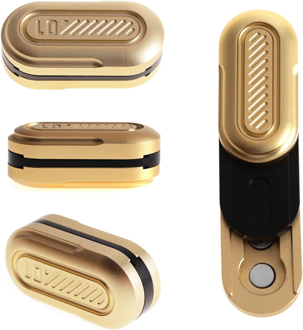 Mini Fidget Slider, Metal Card Fidget Slider Fidget Keychain Fidget Blocks Kit Adult Anxiety Anti Stress (#1 - Gold)