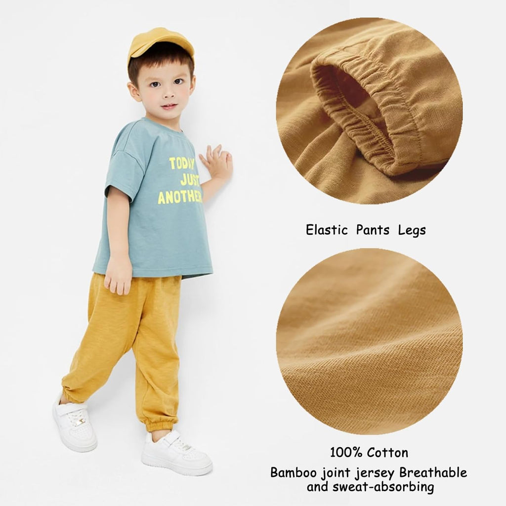 Toddler Boy 3 Pack Long Bloomers Baby Soft Cotton Basic Sweatpants Kids Summer Fall Solid Casual Jogger Pants