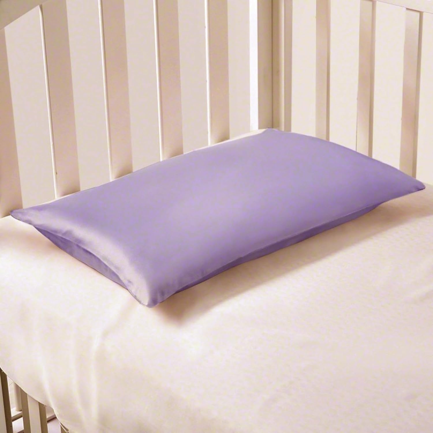 Organic Silk Baby Pillowcase with Zipper, Small 10"x13" Pillow Cover for Boys & Girls, Ideal for Bed & Travel, Soft for Kids Hair & Skin, Hypoallergenic Pillowcases for Toddlers (Mauve Plum+Pillow)