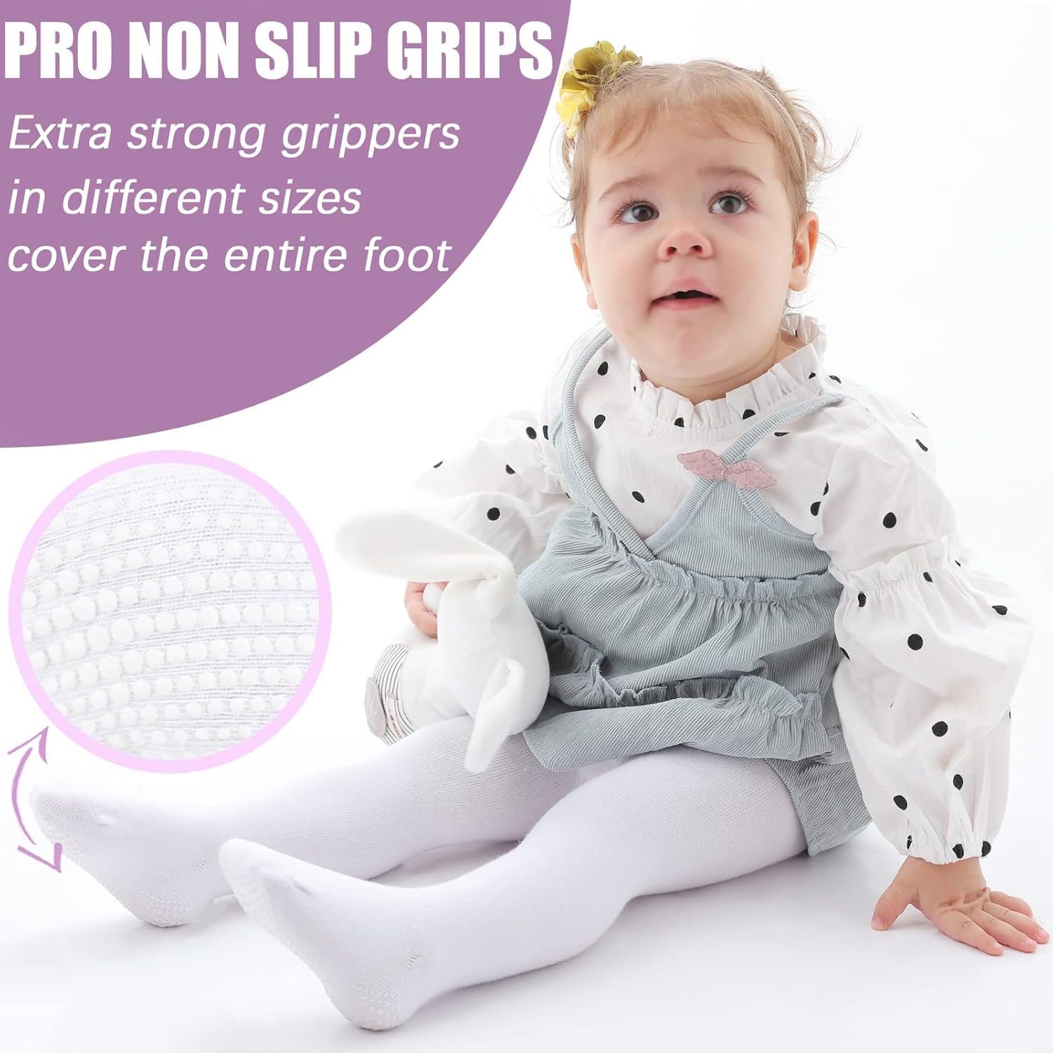 Mini angel Baby Tights Non Slip Baby Girl Tights Seamless Cotton Pantyhose Toddler Stockings Winter Warm Leggings Non-Skid