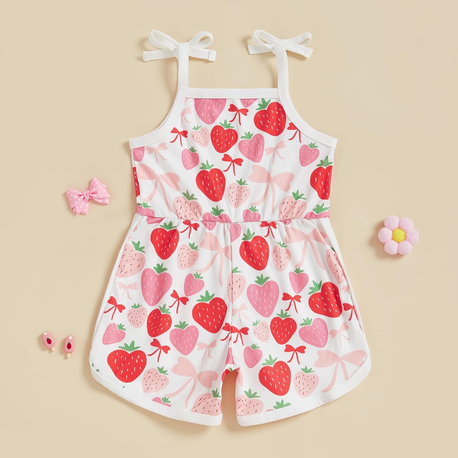 WZTYYDS Toddler Baby Girl Summer Clothes Floral Romper Tie-Up Strap Halter Jumpsuit Infant Summer Sling Playsuit 6M-3T